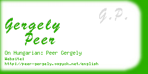 gergely peer business card